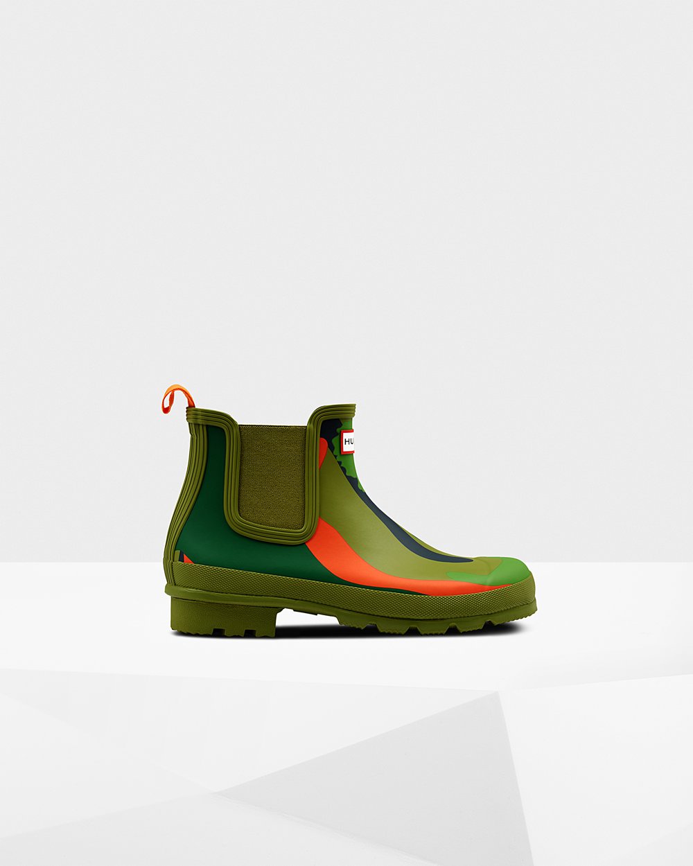 Chelsea Boots Heren - Hunter Original Rockpool Camo - Groen - 94BYKMOQA